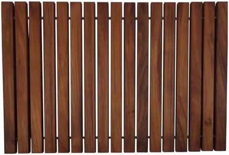 Nordic Teak 100% Solid Teak Wood String Mat - Indoor and Outdoor Use - Non-Slip Wooden Platform for Sauna, Pool, Hot Tub Flooring Decor and Protector (Oiled Finish, 23.62" x 15.75") - Image 4