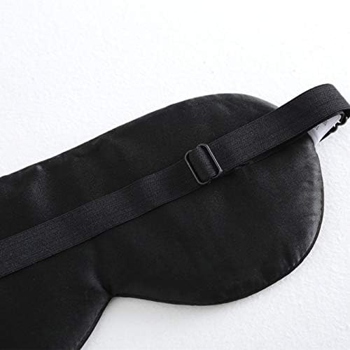 Tim & Tina 100% Silk Sleep Mask Comfortable,Super Soft Blindfold Eye mask Block Light for Sleeping,Shift Work,Naps,Travel,Yoga with Adjustable Strap (Black) - Image 4