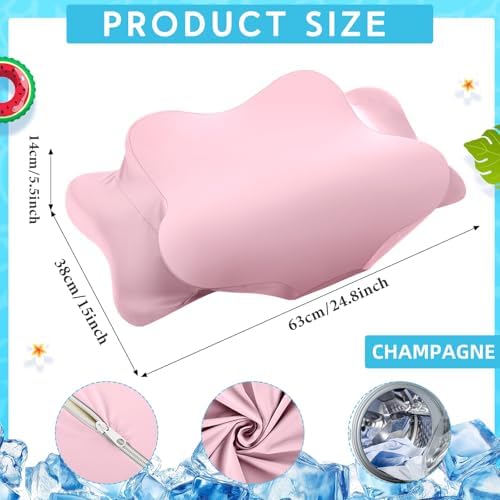 Hahafelt Cooling Cervical Neck Pillowcase,Pink,Queen Size - Image 2
