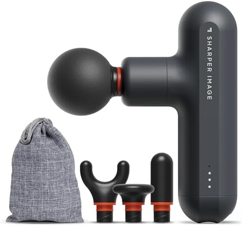 Sharper Image Powerboost Move Mini Percussion Massage Gun, Powerful & Quiet by SHARPERIMAGE