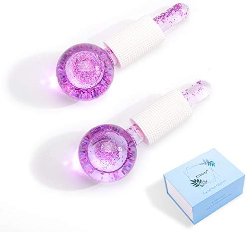 ICE BEAUTY BALLS for FACIAL, 2PCS Purple Facial Roller for Cold Facial Massage Face Roller Balls with Anti-Freeze Liquid to Reduce Puffiness, Pores, Wrinkles… by CIBLUTY