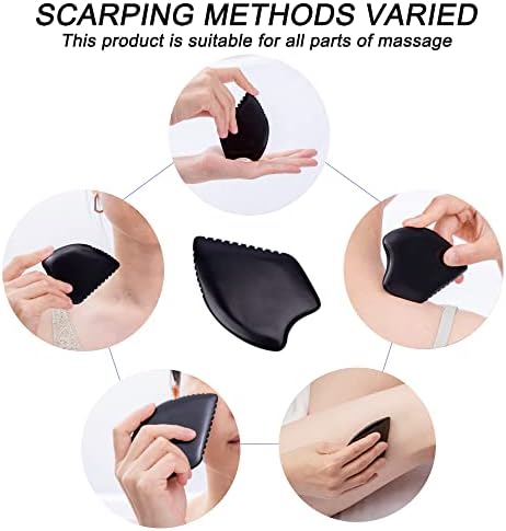 Gua Sha Facial Massage Tools, BianStone Traditional Face & Body Massage Tool, Lymphatic Drainage Face Sculpting Tool, The Newly Upgraded Unique Tooth Edge - Image 3