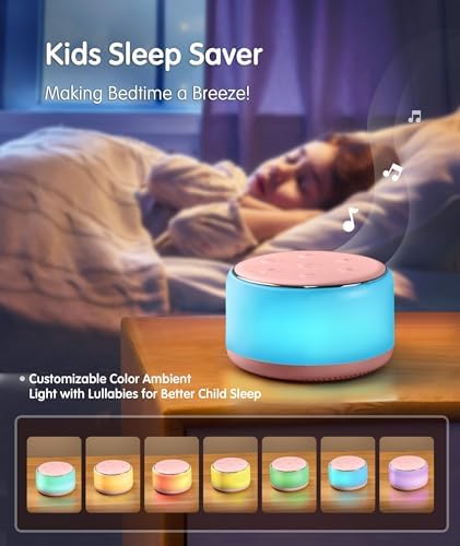 FamiSym Rechargeable White Noise Sound Machine Baby with Night Light - Image 4