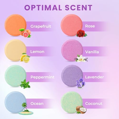 CalmNFiz Shower Steamers Aromatherapy Self Care Gifts 8 Pack Set, Purple - Image 4