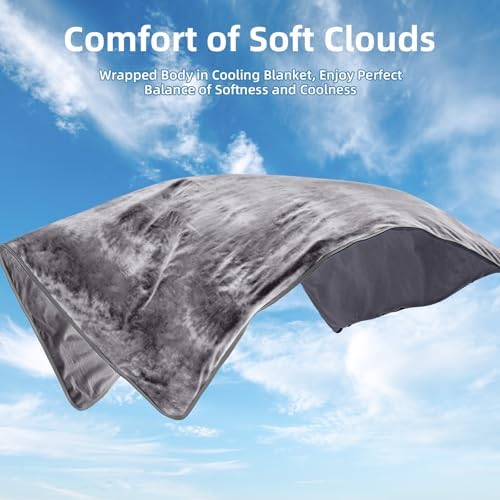 inhand Cooling Blanket Queen Size for Hot Sleepers (90"x90", Gray) - Image 5