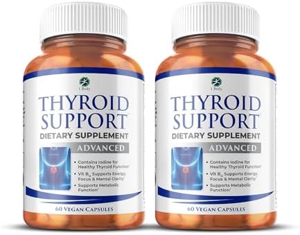 1 Body Thyroid Support Formula (2 Pack) – Iodine & Selenium Supplement for Energy & Focus by 1Body