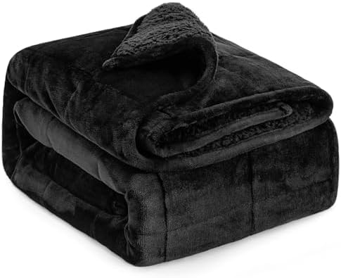 Lofus 15 lbs Weighted Blanket for Adults Twin Size 48" x 72", Black by Lofus