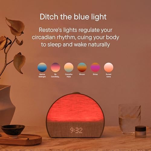 Hatch Restore 3 Sunrise Alarm Clock, Sound Machine, Smart Light (Putty) - White Noise, Screen-Free Sleep Routine (Pack of 2) - Image 7