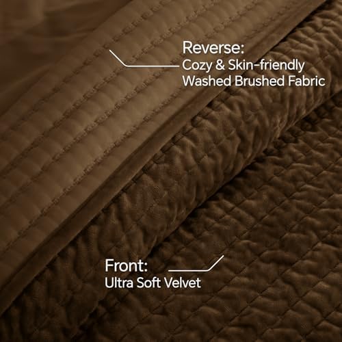 BEDELITE Velvet Quilt Set Queen Size, Luxury Velvet Comforter Bedding - Image 5