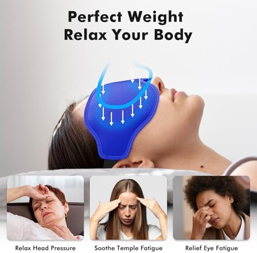 3D Blackout Weighted Eye Mask for Sleep, Eye Cover for Men Women - Image 3