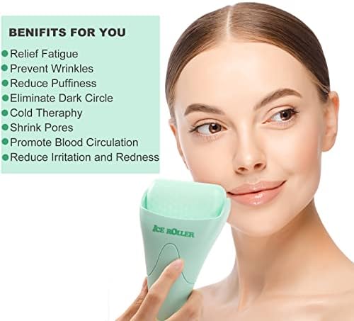 Wonderwin Ice Roller for Face and Body Massage, Facial Roller Skin Care Tool for Reduce Wrinkles and Puffiness, Migraine Pain Relief and Skin Tighten, Cold Therapy for Cooling and Calming(Green) - Image 2