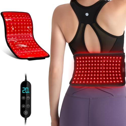 Red Light Therapy for Body, Infrared Red Light Therapy Pad with 660nm Redlight & 850nm Infrared Light Therapy Belt for Back Neck Shoulder by SHEVIEW