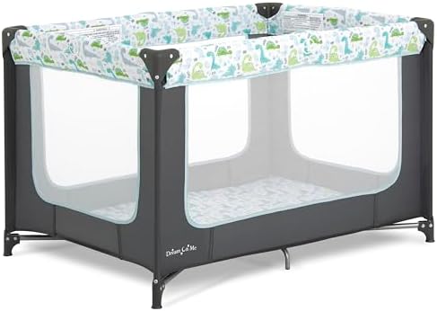 Dream On Me Zodiak Portable Playard, Compact for Travel, Carry Bag, Gray/Green by Unknown
