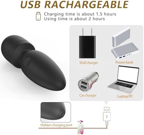 Portable Mini Back Massager Waterproof Rechargeable Body Small Massager Fatigue Relieving Muscle Massager (Black) - Image 3