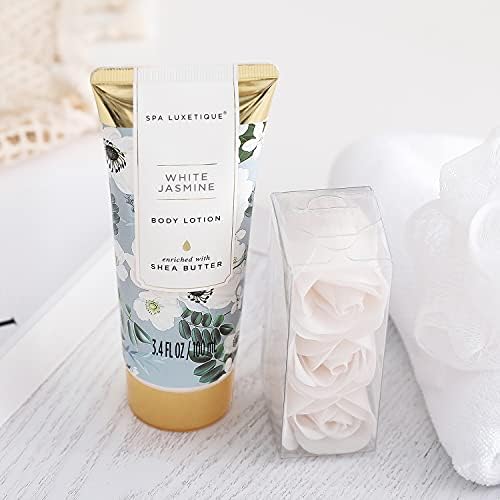 Spa Gifts for Women 8 Pcs Spa Luxetique Gift Baskets with Hand Cream Bath sets for Her Jasmine Christmas Gift Sets - Image 6