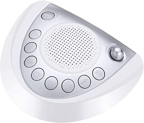 Raynic White Noise Machine, Battery Powered Sound Machine, Portable Sleep Machine with 24 Natural Soothing Sounds, Timer, USB Port, Headphone Jack for Baby, Kids, Adults, Travel, Office, Home (Silver) by Raynic