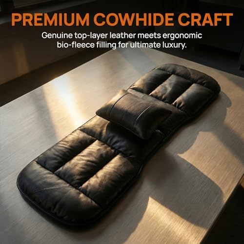 A leather rear seat cushion specially designed for cars - made by hand - can relieve pain in the buttocks, pressure points, and sciatic nerve. | Rear seat cover (Premium Black, Rear Seat Cushion) - Image 5