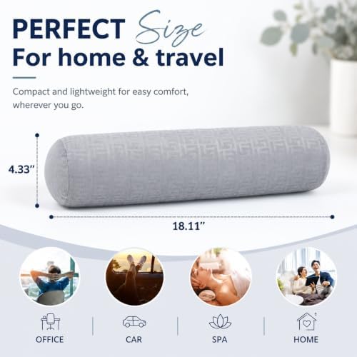 Neck Roll Pillow, Cervical Neck Pillow Bolster Pillow for Sleeping - Image 4