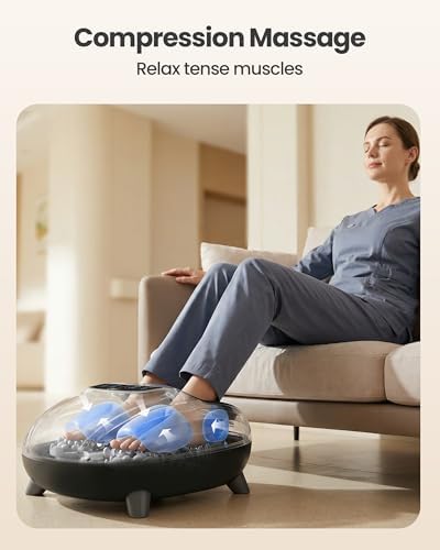 CILI Shiatsu FSA Foot Massager with Heat and Compression, Knead Rolling HSA Feet Massager for Neuropathy, Plantar Fasciitis, Remote Control, Up to Men Size 14", Christmas Gifts for Men Women - Image 5