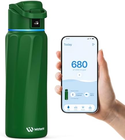 WaterH BOOST Smart Water Bottle Tracker with Reminder to Drink Water, 32oz by WATERH