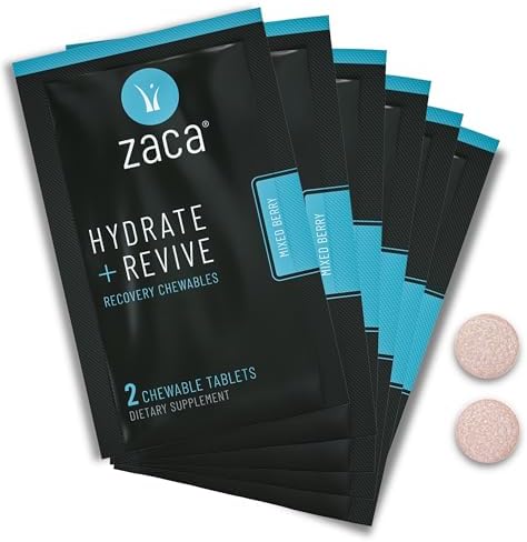 Zaca Recovery Chewable Supplement | Hydrate + Revive | 6 Packs = 12 Tablets by Zaca