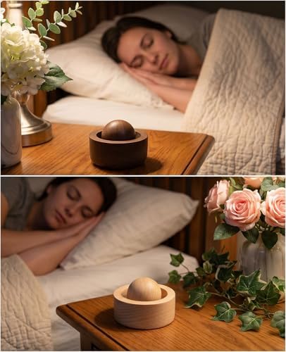6PCS Wooden Essential Oil Diffuser, No Electricity Needed, Compact Round Ball Design Passive Aroma for Home Office Car (3 Beech & 3 Walnut) - Image 7
