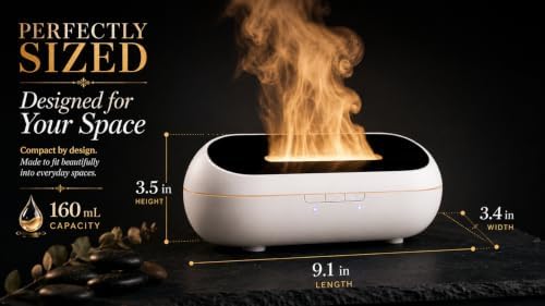 AquaAura Essential Oil Diffuser, 160ml Ultrasonic Aroma Diffuser with Color-Changing Mist, 7 LED Colors, Timer & Auto Shut-Off for Bedroom, Home & Office - Image 6