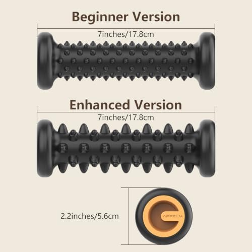 APRELM Foot Massager Roller Set for Plantar Fasciitis Relief, Professional 2-Pack (Beginner & Enhanced), Foot Roller for Home Office, Gifts for Mom Dad Friends - Image 4