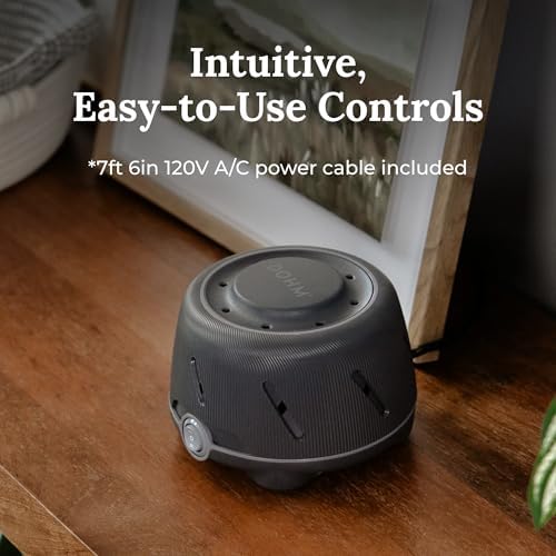 Yogasleep Dohm (Charcoal) The Original White Noise Machine, Relaxing Natural Sound from a Real Fan, Noise Cancelling for Office Privacy, Sleep Aid for Adults & Baby, Travel Size Pink Noise Machine - Image 6