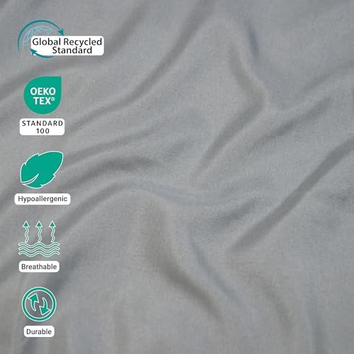ZPECC Bulk Flat Sheets Only Twin Size 6 Pack, Easy Sort Top Bed Sheet by Color-Coded Label, Soft Durable Brushed Microfiber Fabric Hotel Airb&bs Essentials for Hosts, 66"x96", Light Gray - Image 4