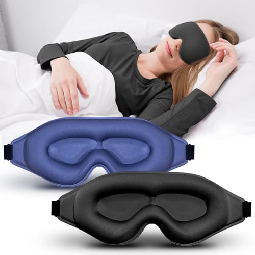 3D Advanced Eye Mask for Sleeping，Ultra Delicate Soft Skin Friendly Eye mask，100% Blackout Sleep Eye Mask for Sleep, Eyelash Extension Sleep mask， Sleeping Eye Masks for Men and Women by Awonderfulbeginning