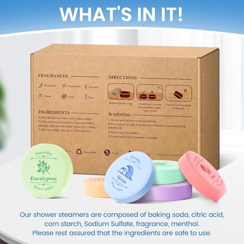 SeasonBliss Shower Steamers 30 PCS with 6 Scents, Shower Bombs for Women - Image 4