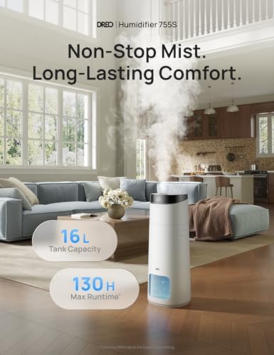 DREO 16L Smart Humidifier Large Room 1000 ft², 130H Runtime, 30dB, Top Fill - Image 2