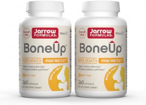 Jarrow Formulas BoneUp for Bone Density - Vitamin D3 and K2, Calcium Support, 360 Capsules, Promotes Skeletal Nutrition, Up to 60 Days Supply (Pack of 2) by JarrowFormulas