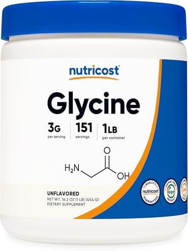 Nutricost Glycine Powder 1lb - Non-GMO, Gluten Free by Nutricost