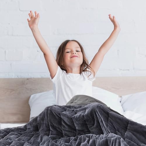 MOTRIP Soft Weighted Blanket, Dark Grey, 48 * 72 10LBS - Image 3