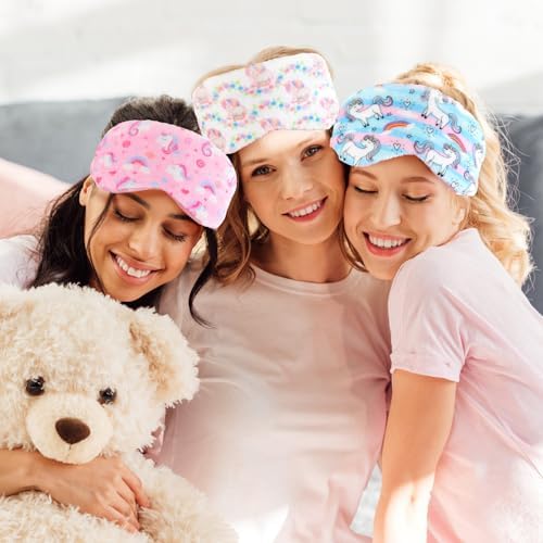 Cuffbow 6 Pack Fuzzy Sleep Masks Plush Eye Mask,Unicorn,Colorful - Image 6