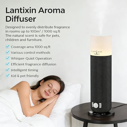 LANTIXIN Waterless Essential Oil Diffuser, Smart App, 900 Sq Ft Coverage - Image 2