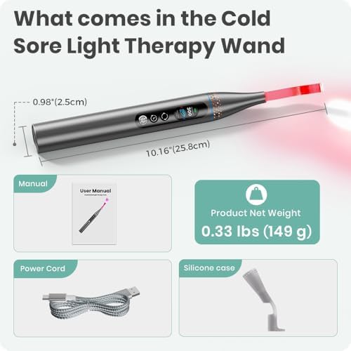 Red Light Therapy for Face, FSA-HSA Cold Sore Therapy Wand for Lips & Skin - Image 6