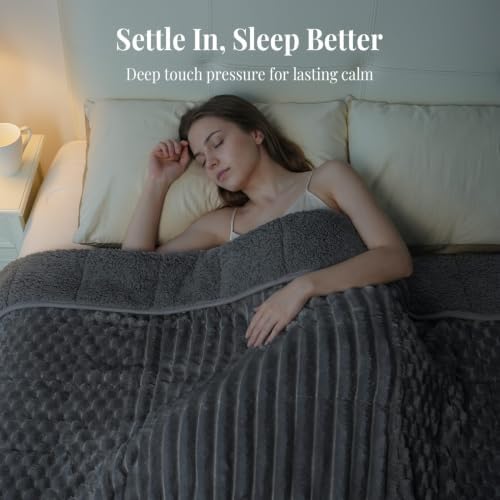 Topblan Weighted Blanket for Adults King Size 80 x 87 15lbs, Sherpa Fleece - Image 3