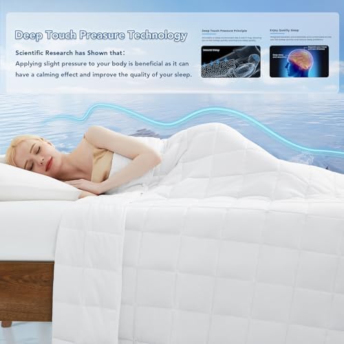 Topcee Weighted Blanket (20lbs 80"x87" King Size) Soft Cooling Heavy Blanket Sleeping, Apply to 190-210 lbs Body, Thick Breathable Blanket with Glass Bead, Easy Care - Image 4