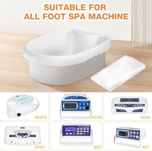 veicomtech Professional Ionic Foot Bath Tub Basin for All Detox Foot Bath Machines Heavy Duty Tub with 100 Liners - Image 2