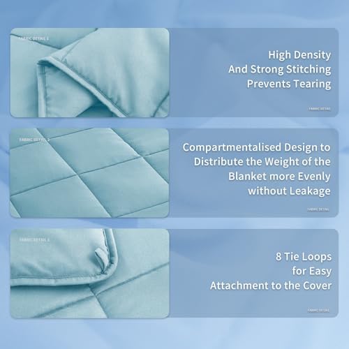 Topcee Weighted Blanket for Adults (15 lbs, 48" x 72") Twin Size Soft Cooling Heavy Blanket Sleeping, Apply to 130-160 lbs Body, Thick Breathable Blanket with Glass Bead, Easy Care - Image 5