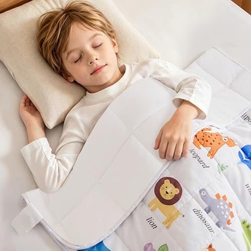 Weighted Blanket - 5 lbs Animal Pattern Heavy Blanket - Small Size Breathable Lap Blanket(36 * 48 inches, 5 lbs) by HOSUKKO