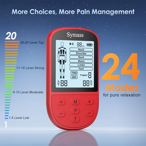 TENS Unit Muscle Stimulator, Transcutaneous Electronic Nerve Stimulator for Pain Relief Therapy, EMS Muscle Stimulator with 10 Electrode Pads for Back, Neck, and Shoulder Pain - Image 7
