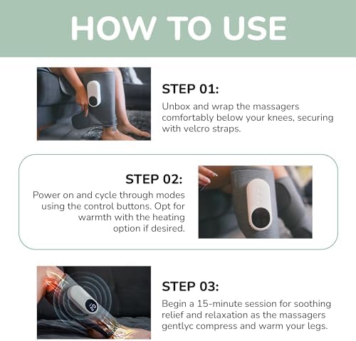 nooro 3-in-1 Leg Massager - Advanced System - Support for Legs and Feet Discomfort, Helps with Muscle Stiffness, Stimulates Natural Calf Wellness - Image 5