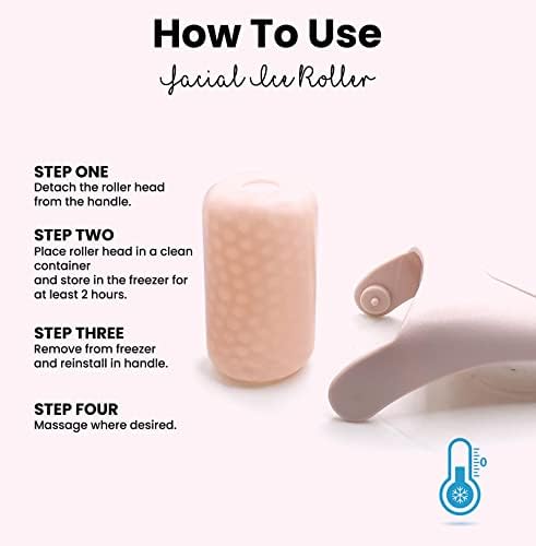ROSELYNBOUTIQUE Ice Roller for Face & Gua Sha Facial Tools - Wrinkles Fine Lines Puffiness Massager Facial Skin Care Tools - Self Care Gifts for Men Women (Beige) - Image 6