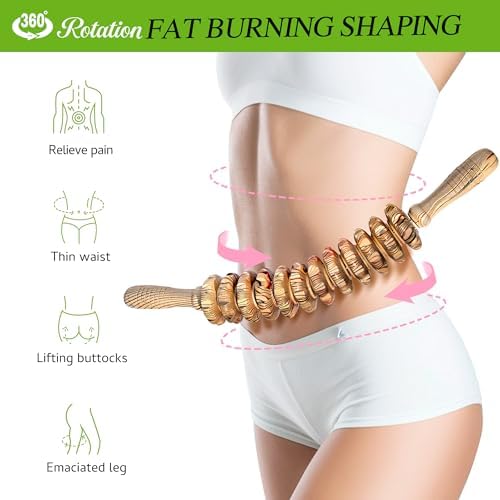 Wood Therapy Massage Roller Stick for Muscle Relief & Cellulite Reduction - Image 4