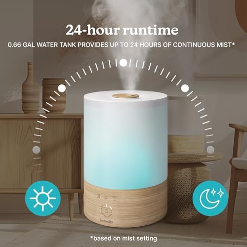 Homedics Cool Mist Ultrasonic Humidifier, 8-Colors Night Light - Image 6