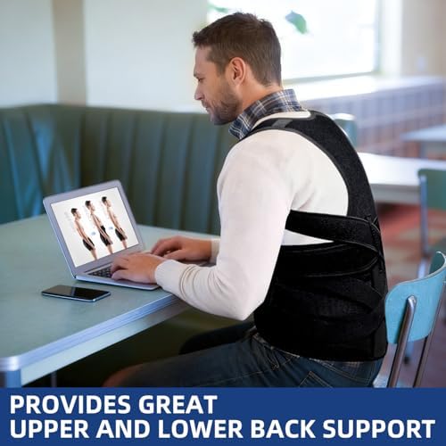 Upgraded Posture Corrector for Women & Men, Back Brace for Upper/Lower Back Pain, Herniated Disc, Sciatica,Adjustable Support & Bionic Panel 2XL (42"-46") - Image 6